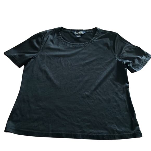 Brooks Brothers Double Mercerized Cotton Black Knit Top Woman Size Medium - Picture 4 of 8